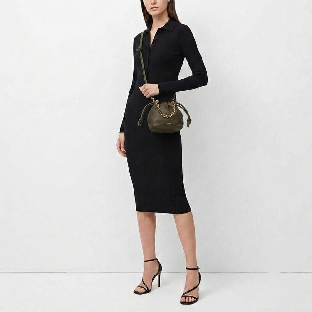 LOEWE ロエベ レディース バッグ ショルダーバッグ フラメンコミニ カーキ ワインレッド チェーンバッグ ロゴ A914CBPX03