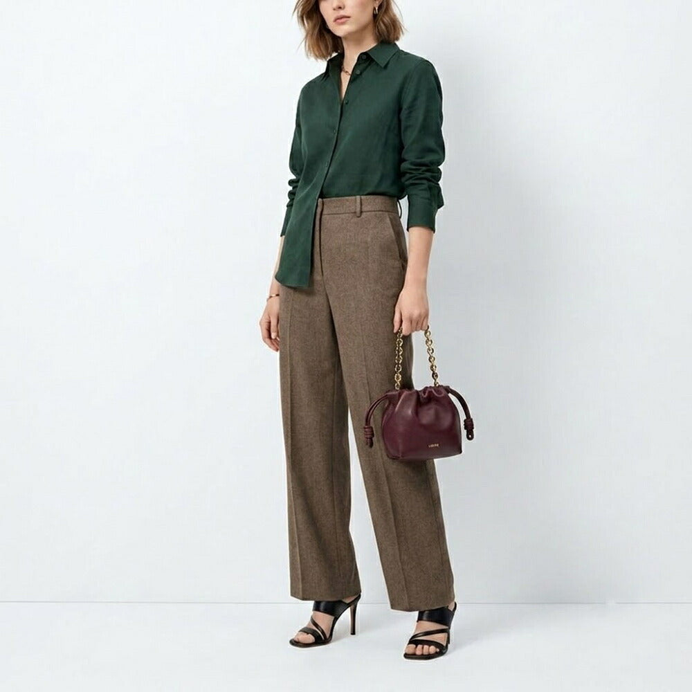 LOEWE ロエベ レディース バッグ ショルダーバッグ フラメンコミニ カーキ ワインレッド チェーンバッグ ロゴ A914CBPX03