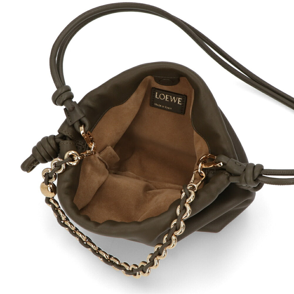 LOEWE ロエベ レディース バッグ ショルダーバッグ フラメンコミニ カーキ ワインレッド チェーンバッグ ロゴ A914CBPX03
