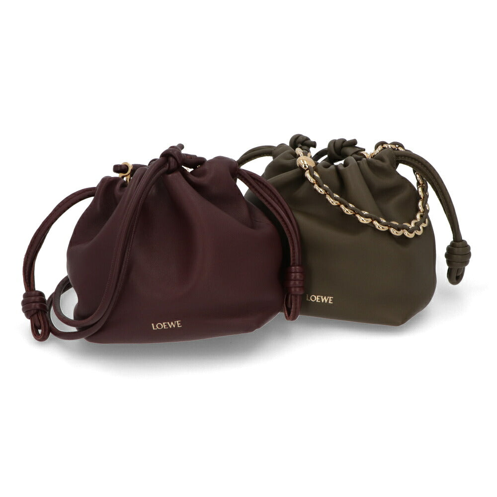 LOEWE ロエベ レディース バッグ ショルダーバッグ フラメンコミニ カーキ ワインレッド チェーンバッグ ロゴ A914CBPX03