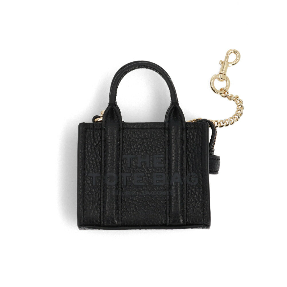 MARC JACOBS THE LEATHER NANO TOTE CHARM ブラック キーホルダー 2F3SCP005S07