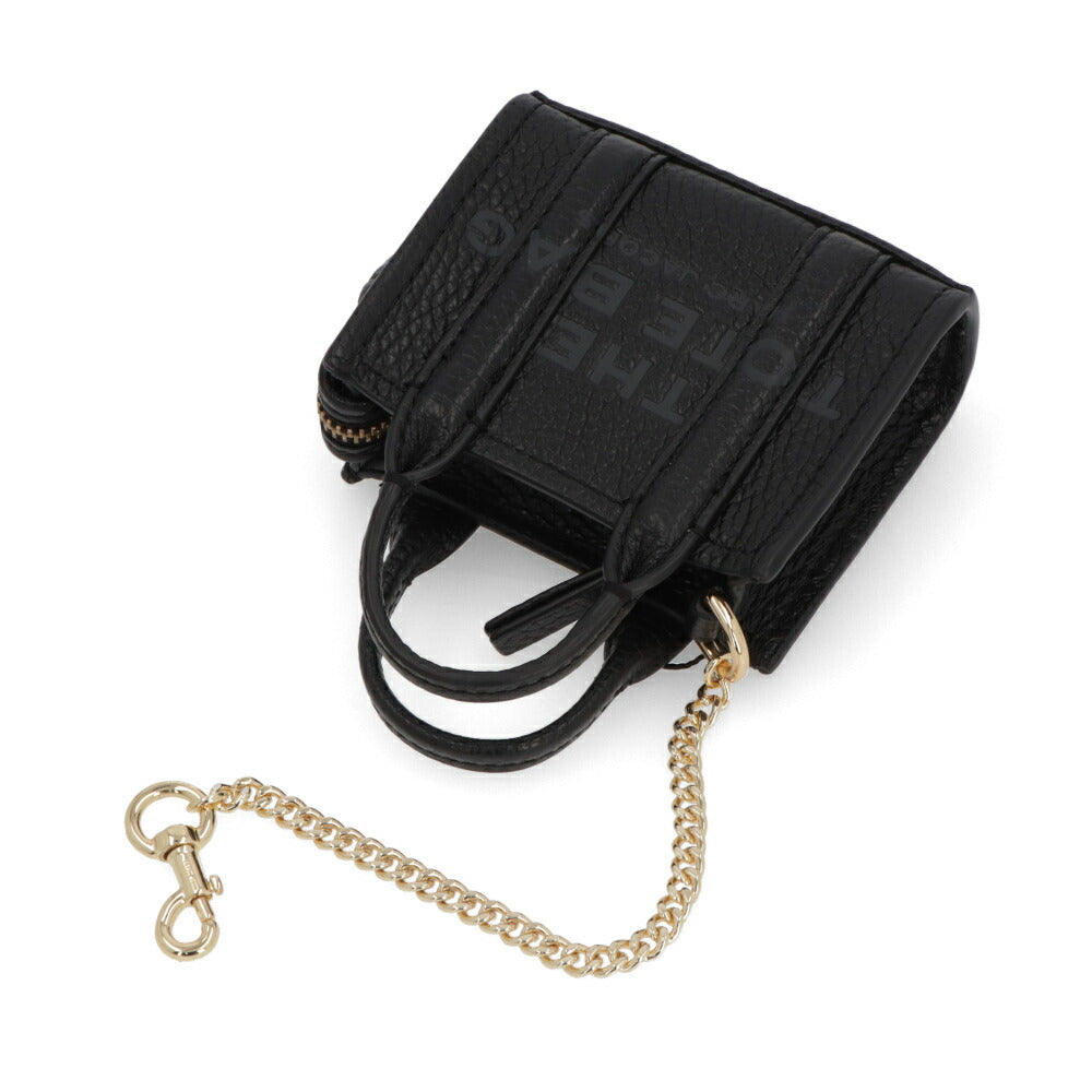 MARC JACOBS THE LEATHER NANO TOTE CHARM ブラック キーホルダー 2F3SCP005S07