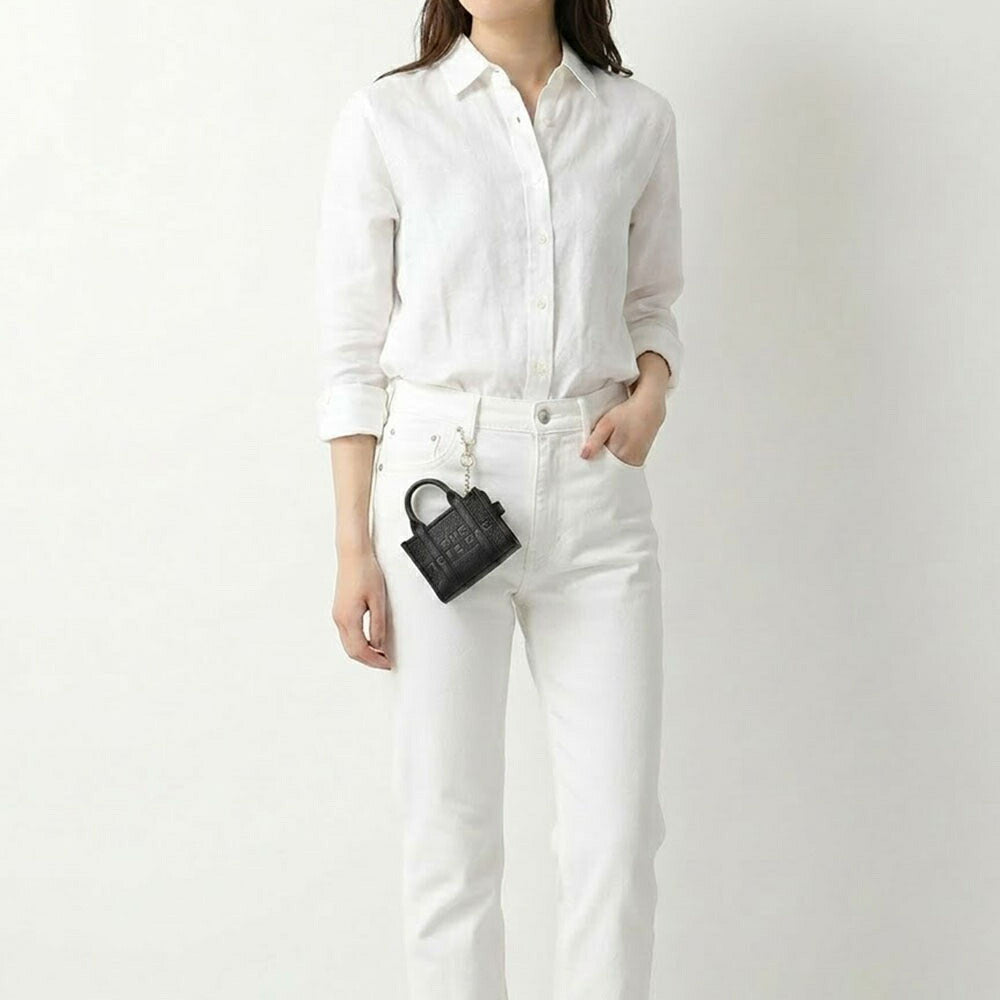 MARC JACOBS THE LEATHER NANO TOTE CHARM ブラック キーホルダー 2F3SCP005S07