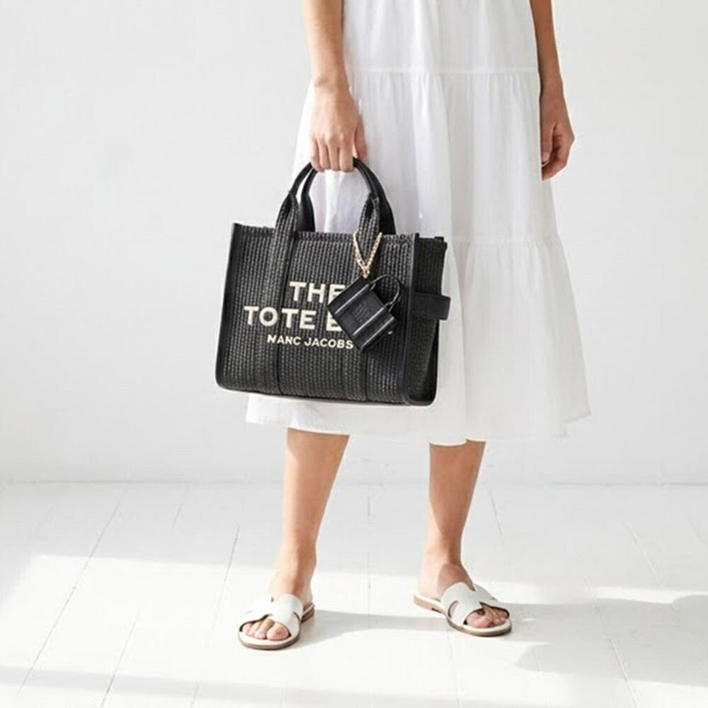 MARC JACOBS THE LEATHER NANO TOTE CHARM ブラック キーホルダー 2F3SCP005S07