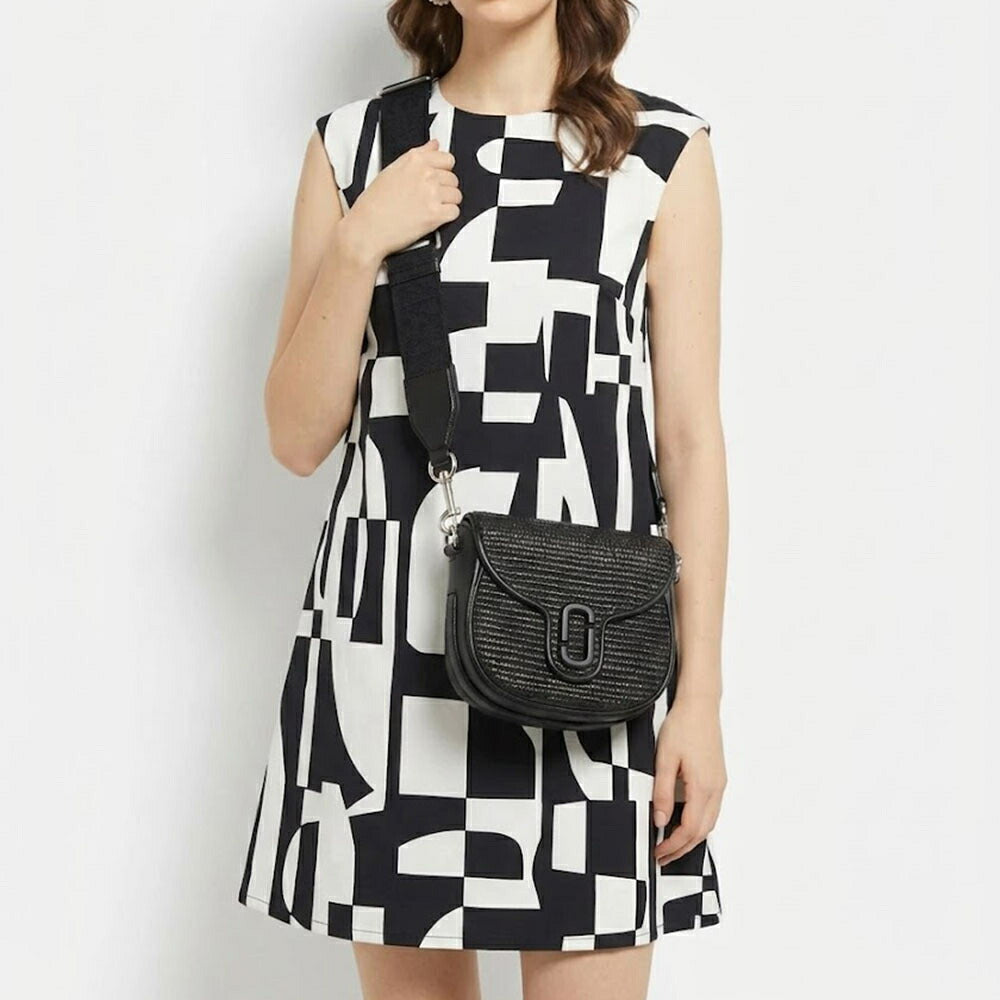 MARC JACOBS ショルダーバッグ  ブラック スモールサドルバッグ Jマーク  2S4HMS052H03