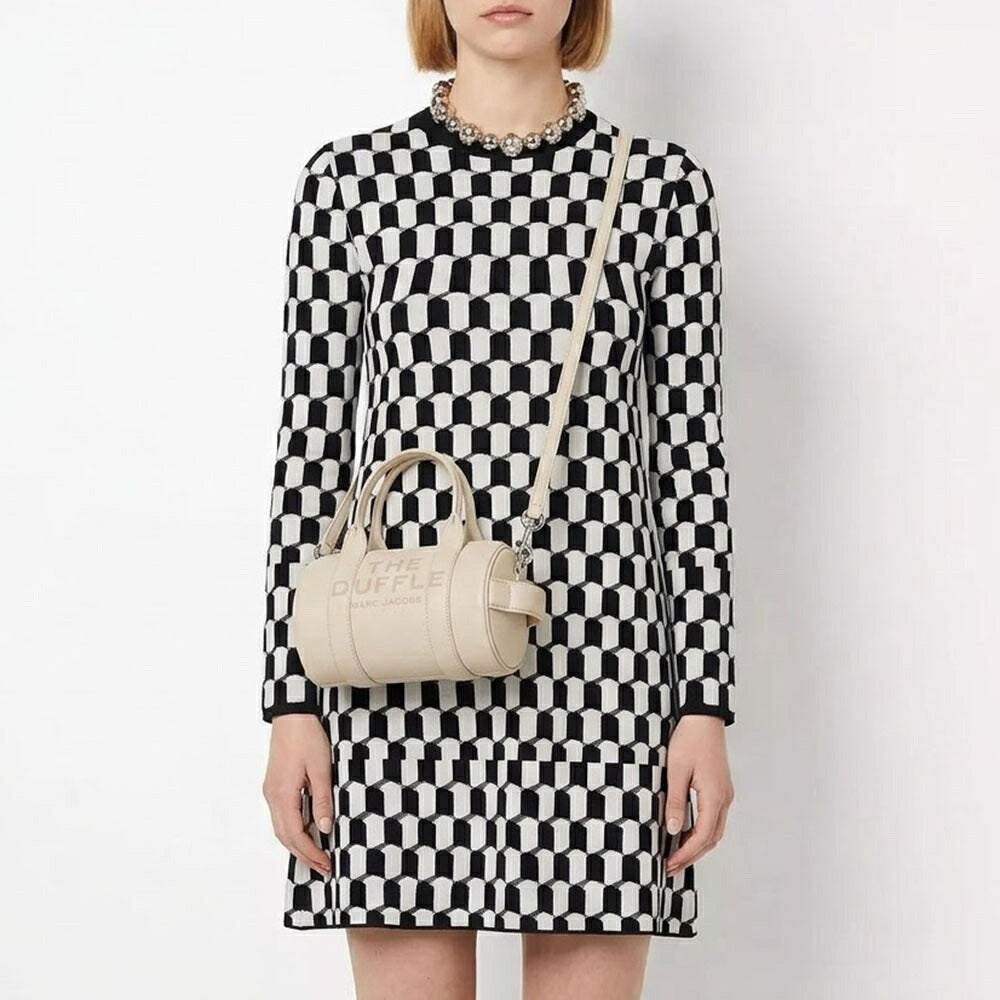 MARC JACOBS ショルダーバッグ THE LEATHER DUFFLE BAG MINI ホワイト ハンドバッグ 2WAY 2S4HCR032H02