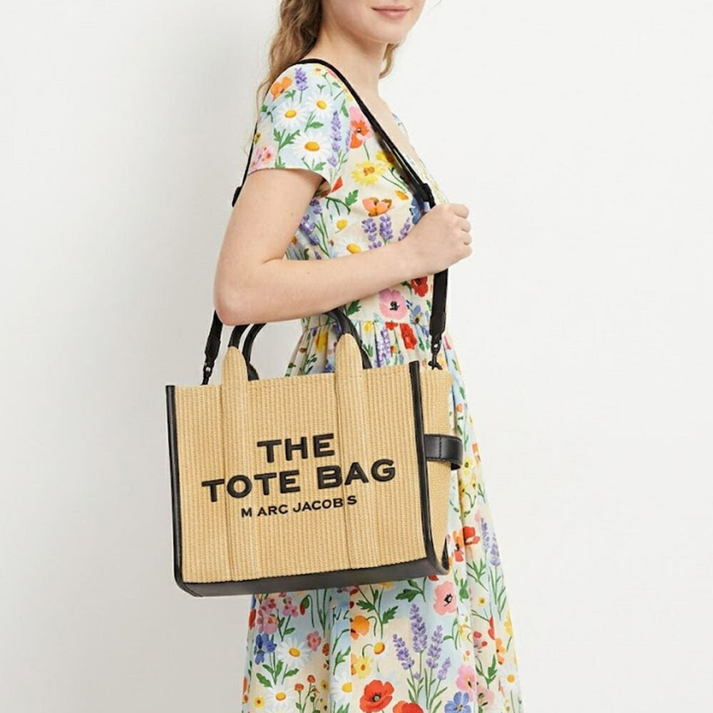 MARC JACOBS ショルダーバッグ  ブラック ベージュ トートバッグ 2WAY サマーバッグ 2S4HTT057H03