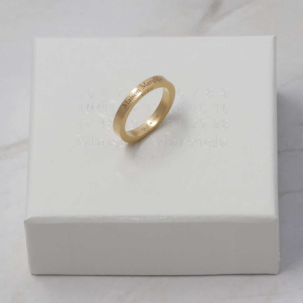 正規品【Maison Margiela】 Gold Logo Ring リング Maison Margiela: Gold Logo Ring | SSENSE