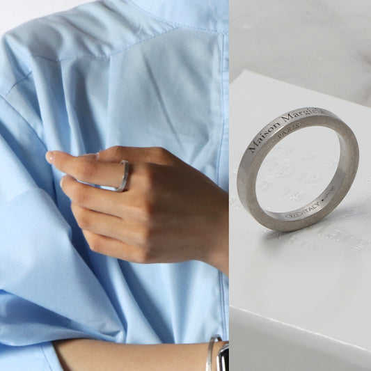 メゾン マルジェラ Maison Margiela 指輪・リング SM1UQ0080 SV0158 951 シルバー メンズ レディース ロゴリング