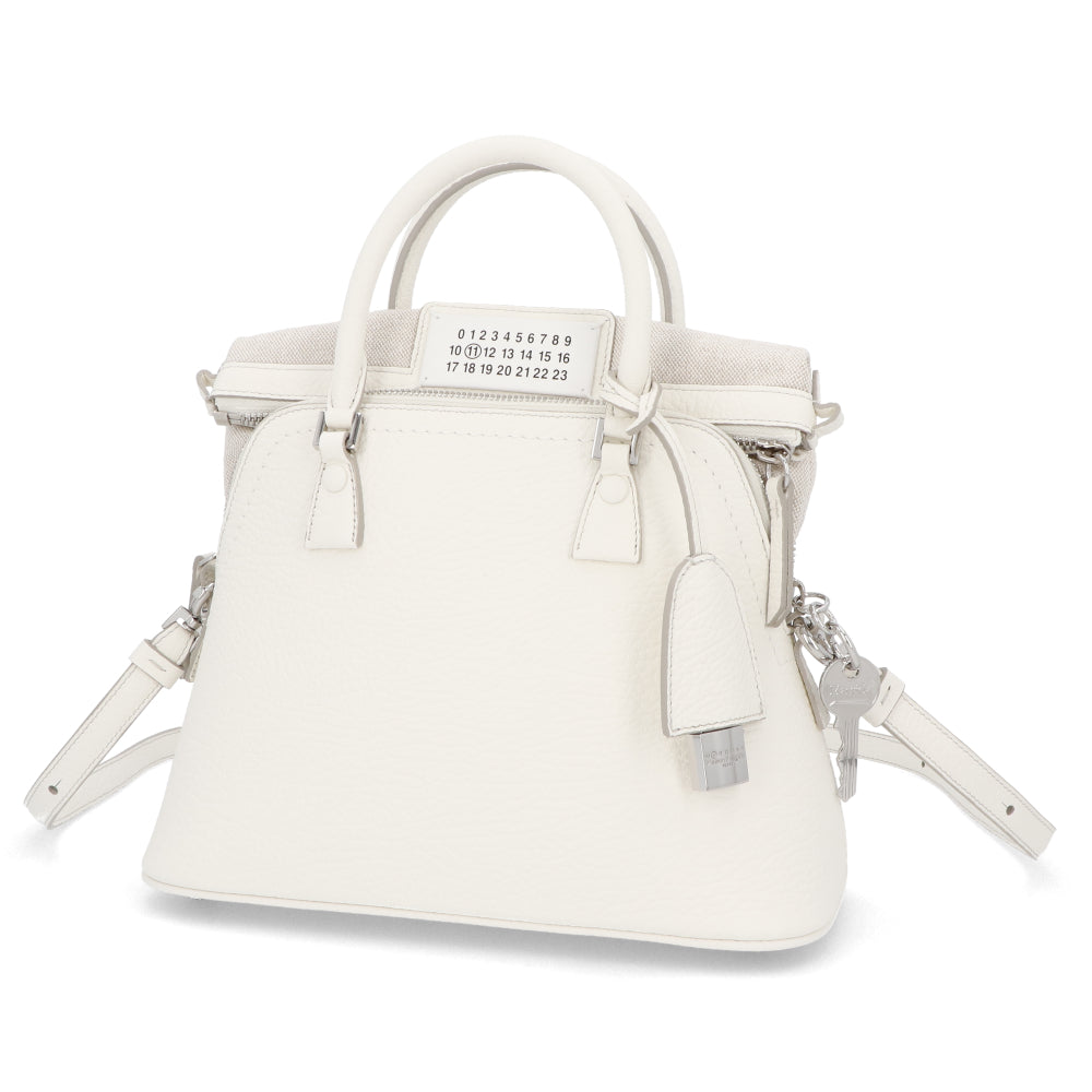 Maison Margiela 5AC ミニ ホワイト カーフ フォーステッチ