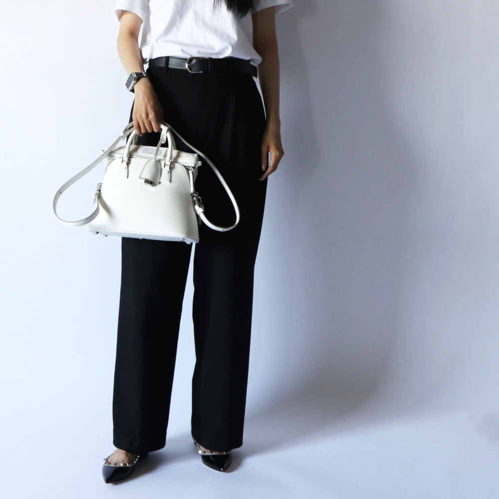 Maison Margiela 5AC ミニ ホワイト カーフ フォーステッチ