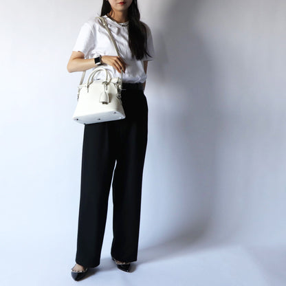 Maison Margiela 5AC ミニ ホワイト カーフ フォーステッチ