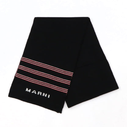 MARNI マフラー カシミヤ ウール ロゴ