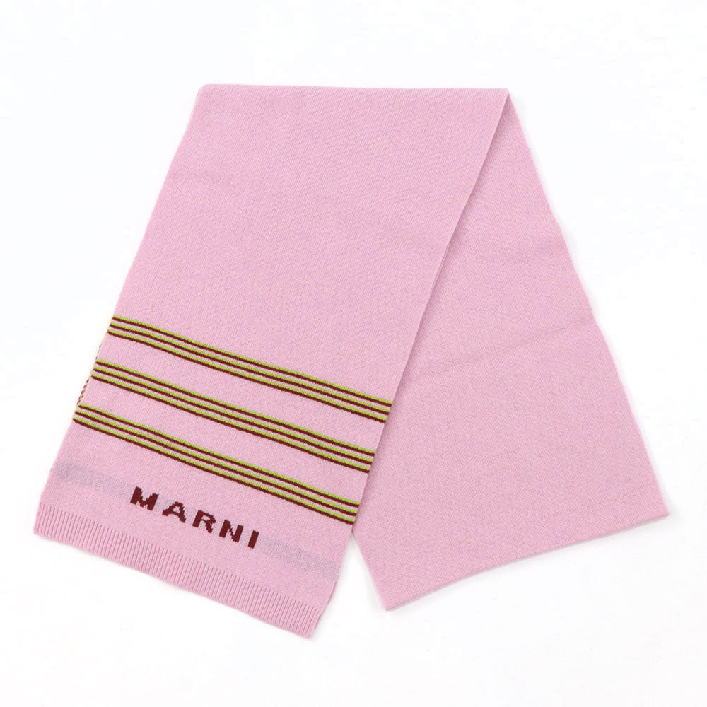 MARNI マフラー カシミヤ ウール ロゴ