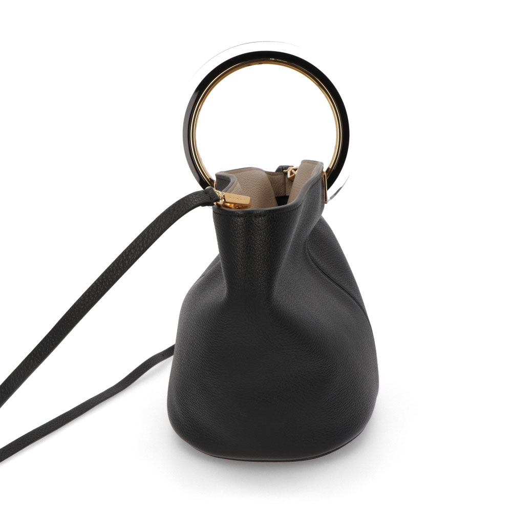 マルニ MARNI バッグ ショルダーバッグ レディース PANNIER HAND BAG ブラック カーフスキン 2Way ハンドバッグ クロスボディバッグ ロゴ ゴールド金具 SCMP0067U0 LV688 Z2N99