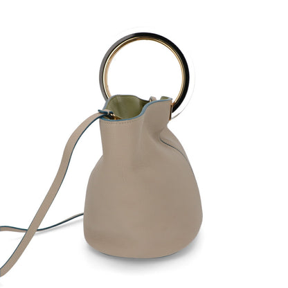 マルニ MARNI バッグ ショルダーバッグ レディース PANNIER HAND BAG ベージュ カーフスキン 2Way ハンドバッグ クロスボディバッグ ロゴ ゴールド金具 SCMP0067U0 LV688 Z2O15