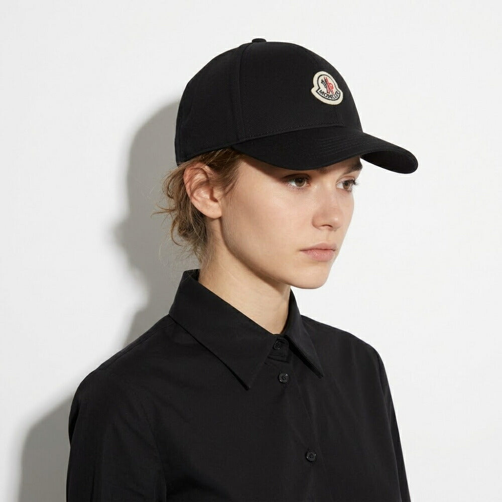 MONCLER モンクレール ユニセックス 帽子 キャップ ブラック コットン ベースボールキャップ 3B00037 4863