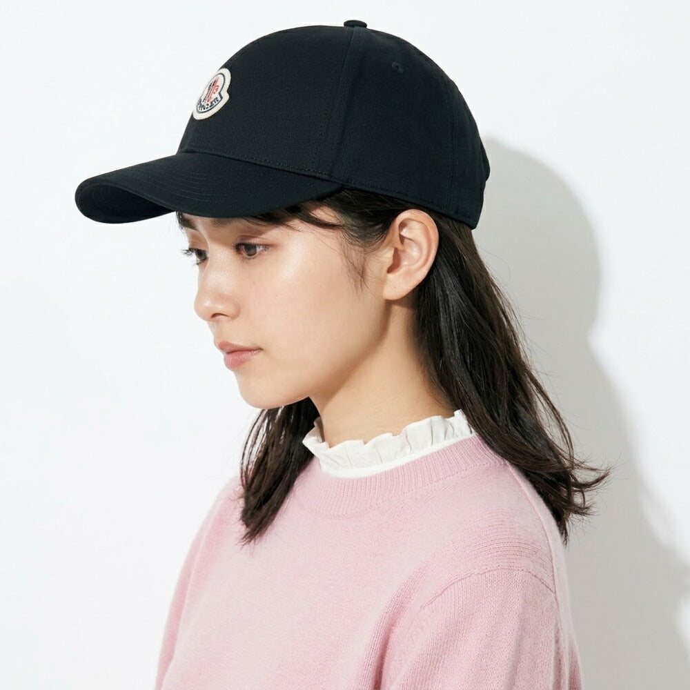 MONCLER モンクレール ユニセックス 帽子 キャップ ブラック コットン ベースボールキャップ 3B00037 4863