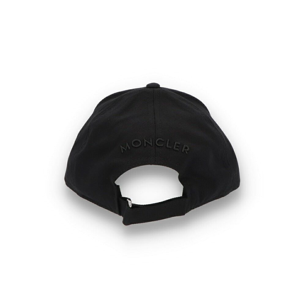 MONCLER モンクレール ユニセックス 帽子 キャップ ブラック コットン ベースボールキャップ 3B00037 4863