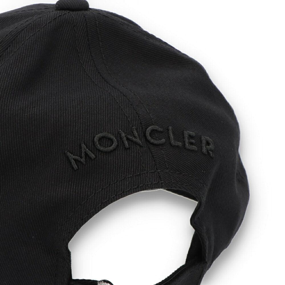 MONCLER モンクレール ユニセックス 帽子 キャップ ブラック コットン ベースボールキャップ 3B00037 4863