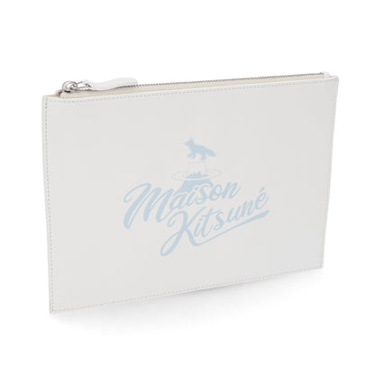 メゾン キツネ ポーチ ホワイト ライトブルー