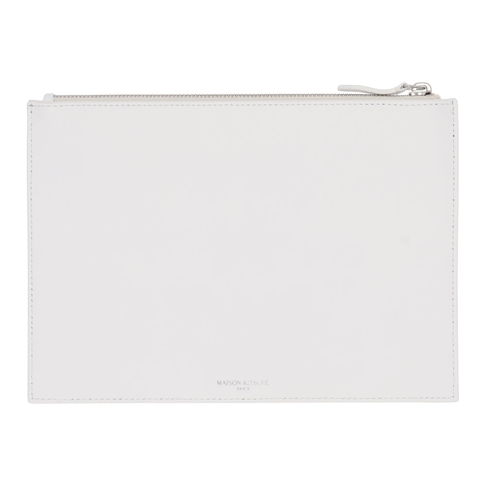 メゾン キツネ ポーチ ホワイト ライトブルー