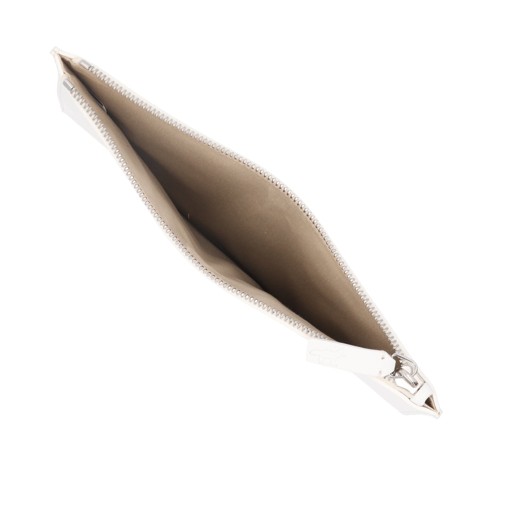 メゾン キツネ ポーチ ホワイト ライトブルー