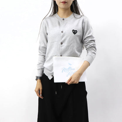 メゾン キツネ ポーチ ホワイト ライトブルー