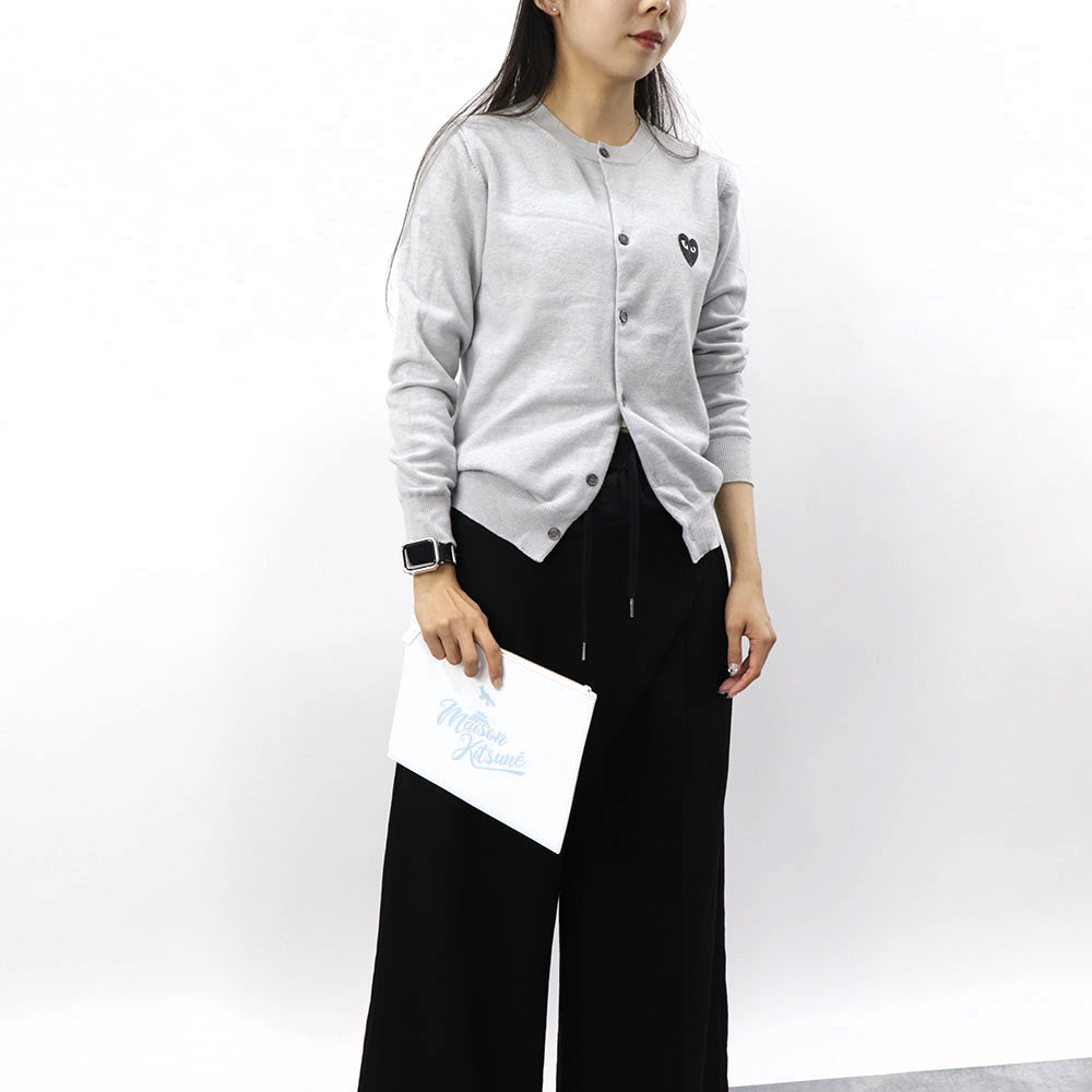 メゾン キツネ ポーチ ホワイト ライトブルー