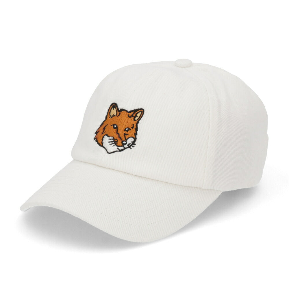 MAISON KITSUNE 帽子 キャップ ユニセックス  ホワイト フォックスパッチ