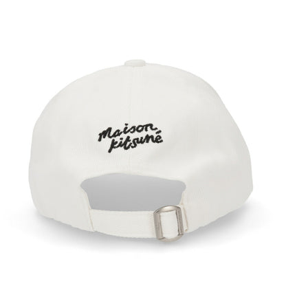 MAISON KITSUNE 帽子 キャップ ユニセックス  ホワイト フォックスパッチ