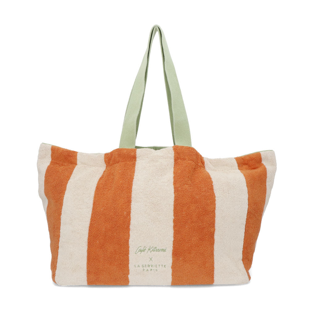 MAISON KITSUNE トートバッグ CKU08802 P850 オレンジ×ホワイト