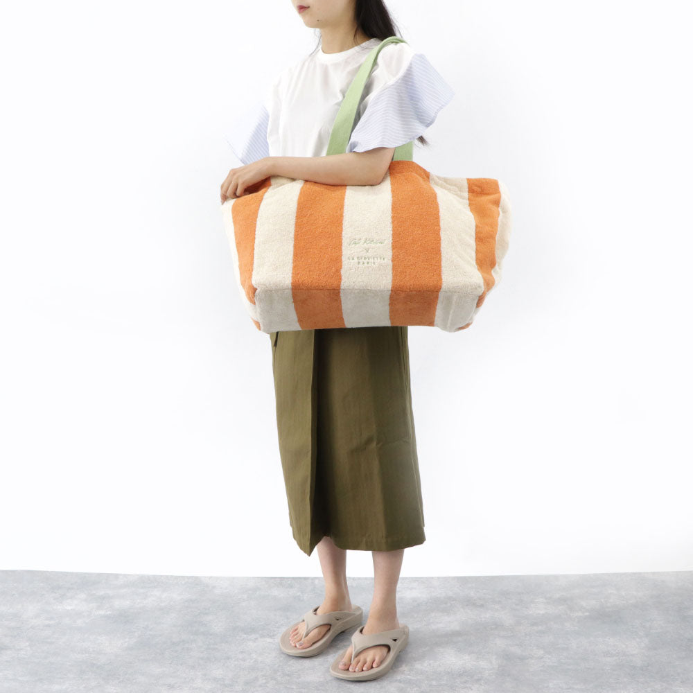 MAISON KITSUNE トートバッグ CKU08802 P850 オレンジ×ホワイト