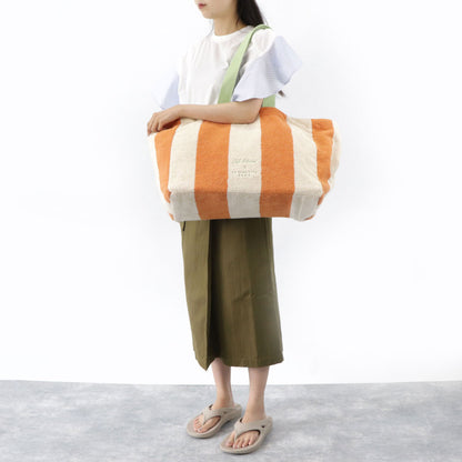 MAISON KITSUNE トートバッグ CKU08802 P850 オレンジ×ホワイト