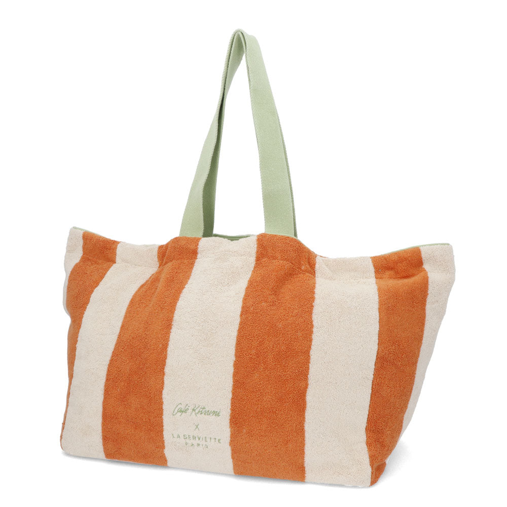 MAISON KITSUNE トートバッグ CKU08802 P850 オレンジ×ホワイト