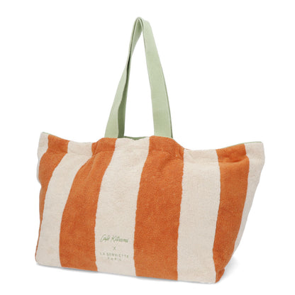 MAISON KITSUNE トートバッグ CKU08802 P850 オレンジ×ホワイト