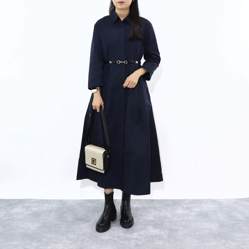 Max Mara ショルダーバッグ ブラック×ベージュ サマーバッグ
