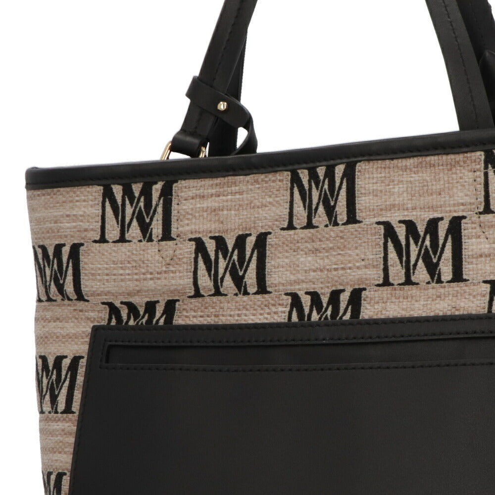 Max Mara トートバッグ  ベージュ系×ブラック モノグラム 14511042