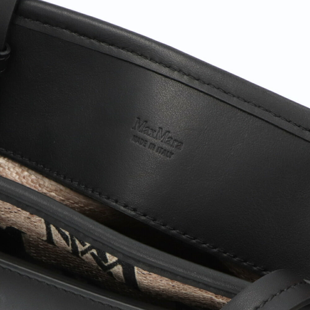 Max Mara トートバッグ  ベージュ系×ブラック モノグラム 14511042