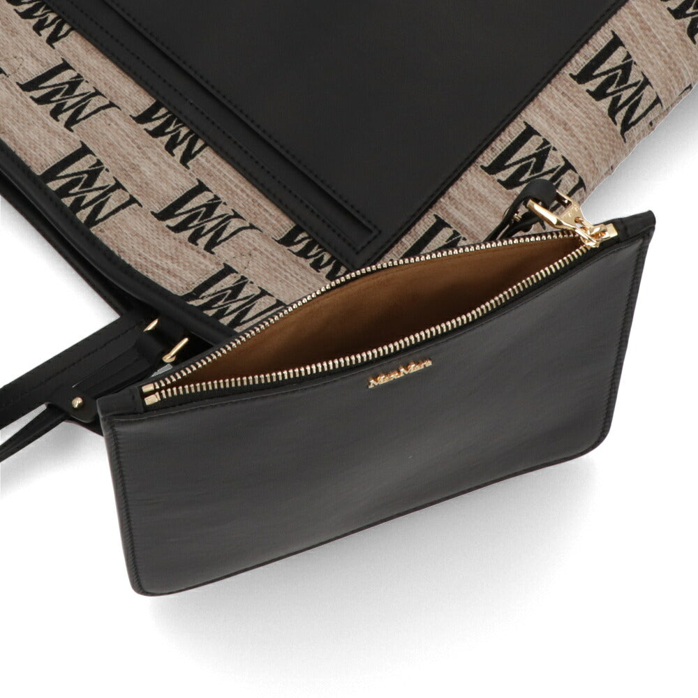 Max Mara トートバッグ  ベージュ系×ブラック モノグラム 14511042