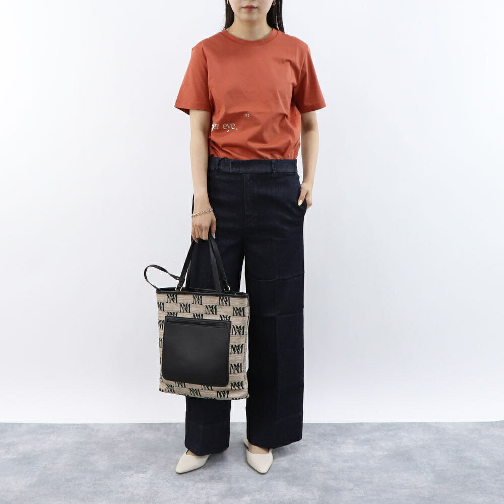 Max Mara トートバッグ  ベージュ系×ブラック モノグラム 14511042