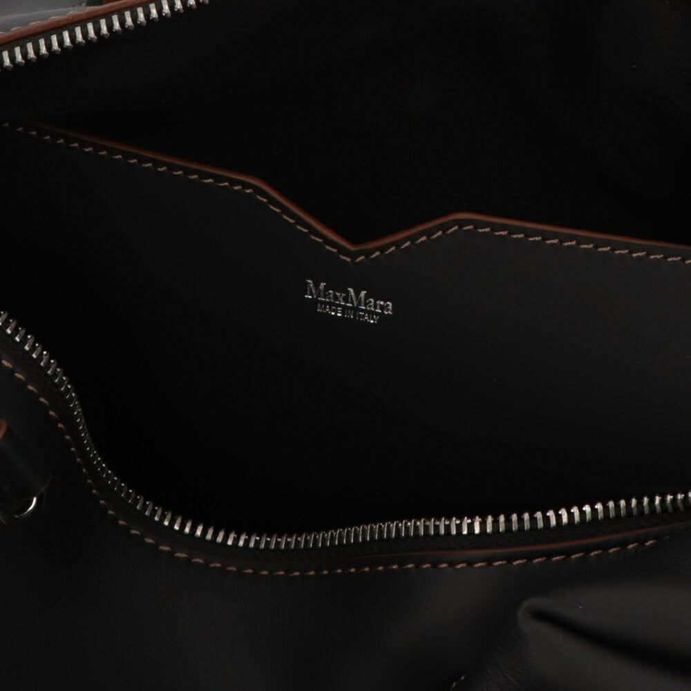 Max Mara ショルダーバッグ  ブラック ライトブラウン ハンドバッグ クロスボディバッグ HOLDALLM ホールドオール 24516071