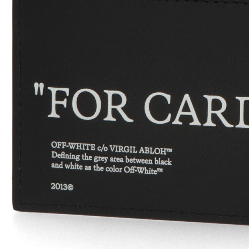 Off-White カードケース BLACK レザー フラグメントケース ロゴ 小銭入れ コインケース OMND085S24LEA0011001