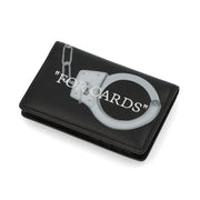 Off-White カードケース BLACK レザー カードケース 二つ折り 名刺入れ  OMND086S24LEA0011001