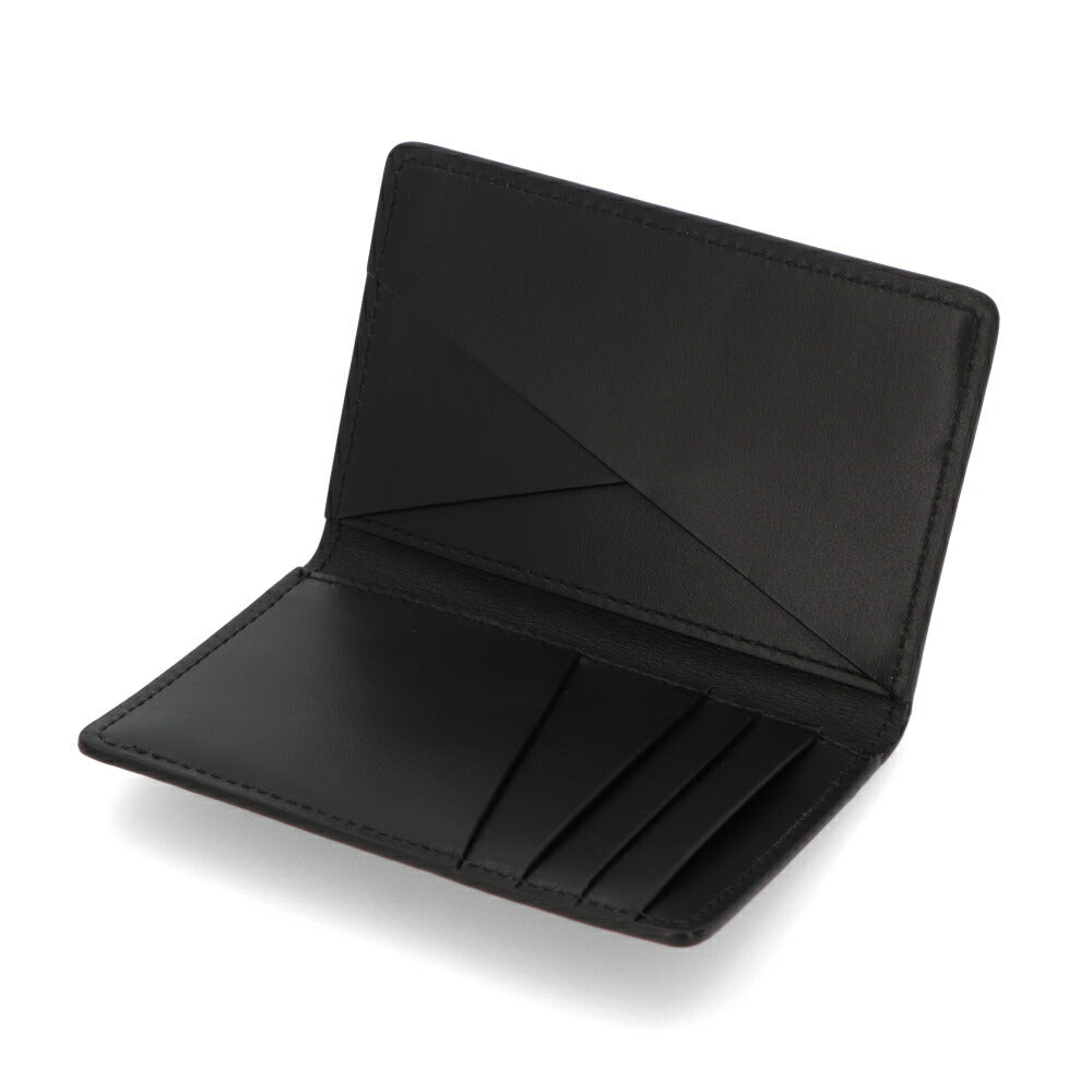 Off-White カードケース BLACK レザー カードケース 二つ折り 名刺入れ  OMND086S24LEA0011001