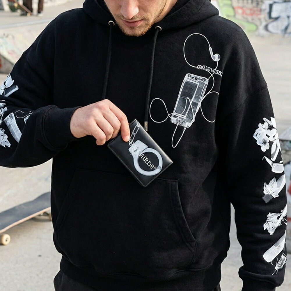 Off-White カードケース BLACK レザー カードケース 二つ折り 名刺入れ  OMND086S24LEA0011001