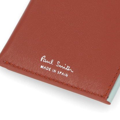 ポール スミス Paul Smith 雑貨 カードケース・名刺入れ メンズ WALLET LUGGAGE TAG ブラウン×ライトブルー レザー ロゴ マルチカラー カードホルダー M1A-7721-LDECOR