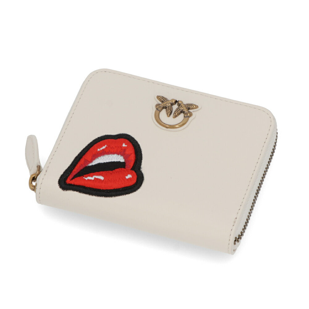 PINKO  ホワイト ブラック ミニ ラウンド 小銭入れ付き 1G2061-Y82K