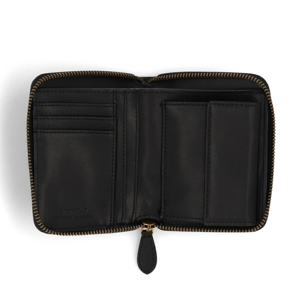 PINKO  ホワイト ブラック ミニ ラウンド 小銭入れ付き 1G2061-Y82K