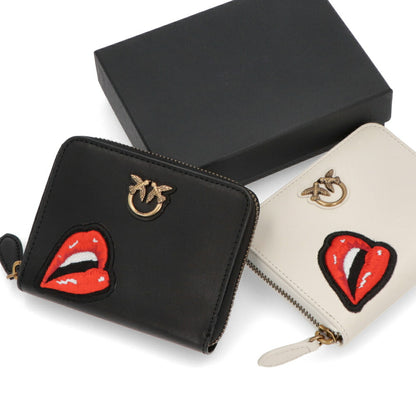 PINKO  ホワイト ブラック ミニ ラウンド 小銭入れ付き 1G2061-Y82K